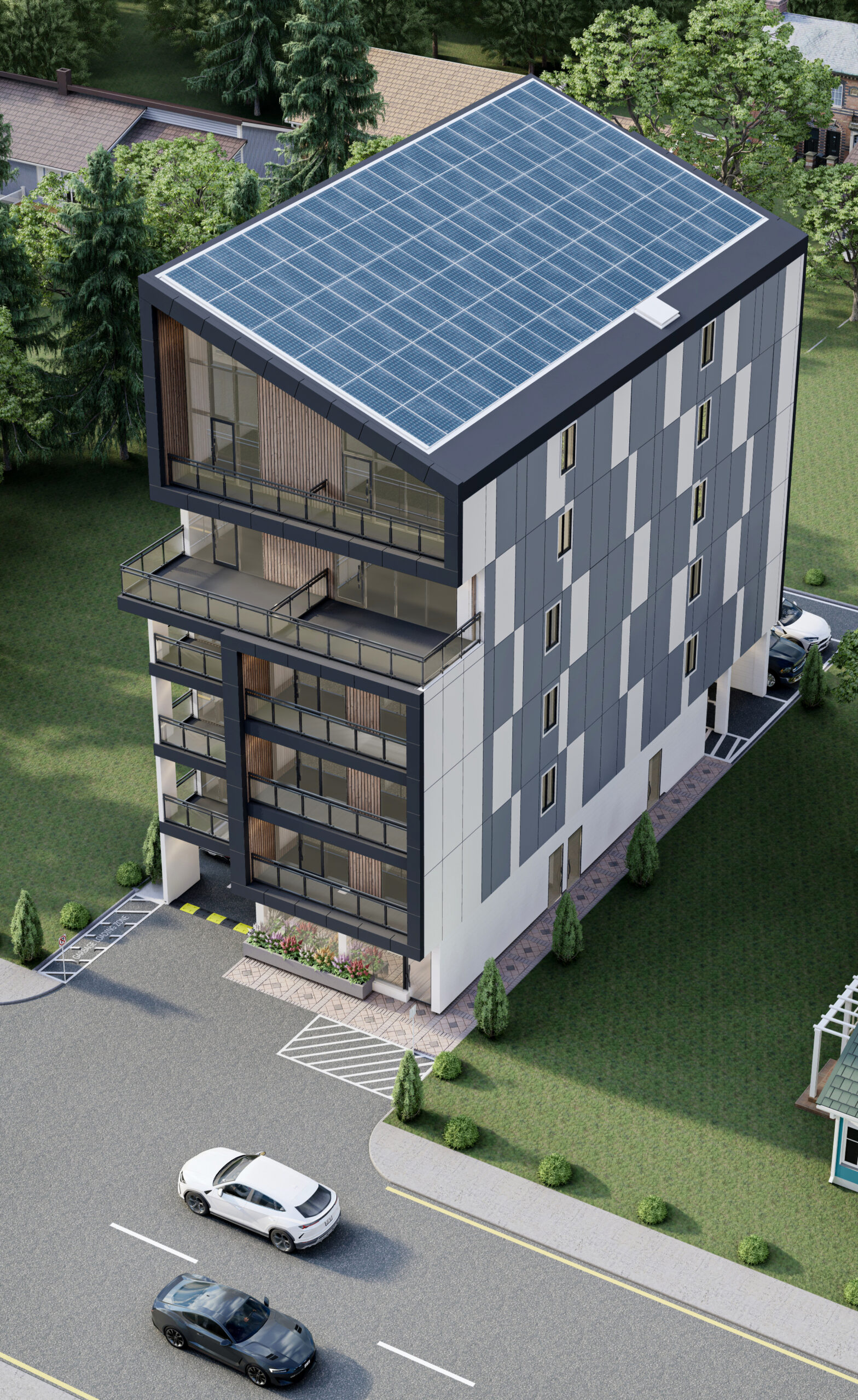 917 Merivale - Exterior sky view - Biosis Designs